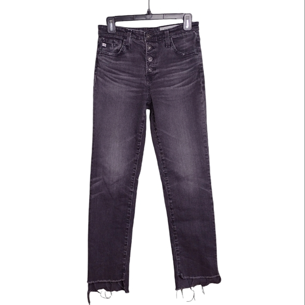 AG Adriano Goldschmied The Isabelle button-up black jeans 27R